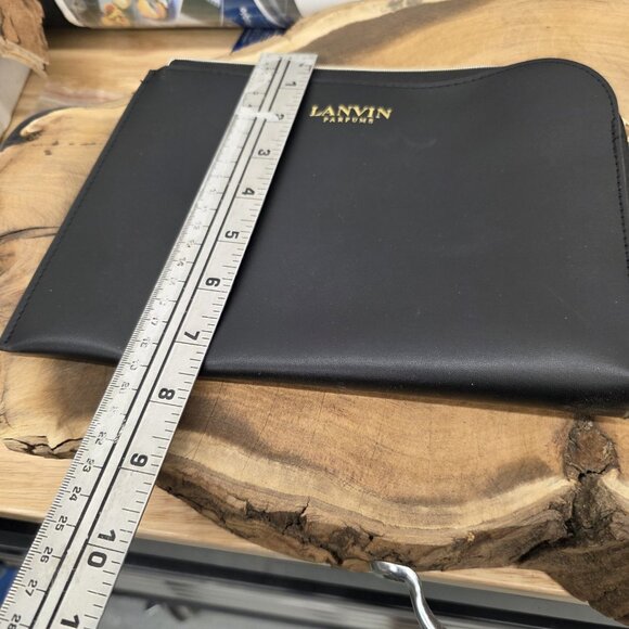 LANVIN Turkish Airlines Business Class Amenity Kit Black Zip Around - Picture 6 of 8